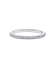 Pave Band Ring in 14k White Gold