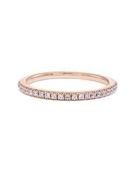 Pave Band Ring in 14k Rose Gold