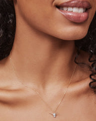 0.1 ct Pave Longhorn 14k Yellow Gold Charm in White Diamond