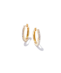 0.15 ct Penelope 16mm Hoop Earrings in 14k Yellow Gold