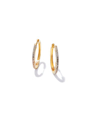 0.19 ct Penelope 20mm Hoop Earrings in 14k Yellow Gold