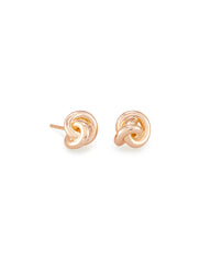 Presleigh Love Knot Stud Earrings in Rose Gold