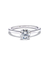 0.75 ct Round Solitaire Engagement Ring in 14k White Gold