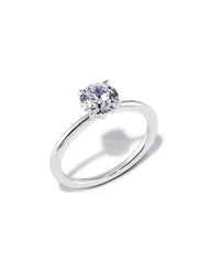 1.5 ct Round Solitaire Engagement Ring in 14k White Gold
