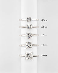 0.5 ct Round Solitaire Engagement Ring in 14k White Gold