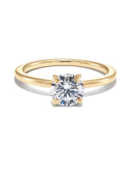 1 ct Round Solitaire Engagement Ring in 14k Yellow Gold
