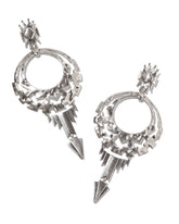 Shera Statement Earrings in Vintage Silver