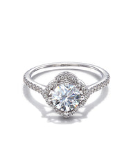 1 ct Signature Engagement Ring in 14k White Gold