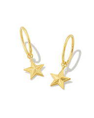 Small Star Huggie Earrings in 18k Gold Vermeil