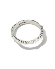 Sophee Band Ring in Oxidized Sterling Silver