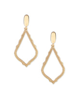 Sophia Clip-On Drop Earrings in Gold