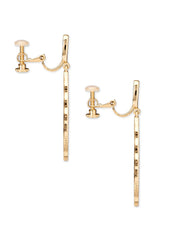 Sophia Clip-On Drop Earrings in Gold