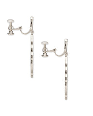 Sophia Clip-On Drop Earrings in Silver
