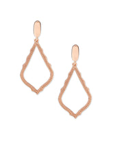 Sophia Clip-On Drop Earrings in Rose Gold