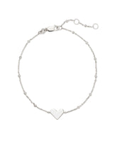 Ari Heart Delicate Chain Bracelet in Sterling Silver