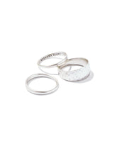 Terra Ring Set of 3 in Vintage Silver