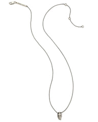 Tiny Beau Short Pendant Necklace in Oxidized Sterling Silver