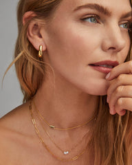 1.3 ct Lab Grown White Diamond Toi et Moi Large Pendant Necklace in 14k Yellow Gold