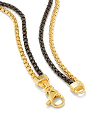 Wells Chain Bracelet in 18k Gold Vermeil and Black Hematite
