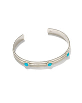 Weston Oxidized Sterling Silver Cuff Bracelet in Turquoise