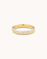 Whitney 14k Yellow Gold Band Ring in White Diamond