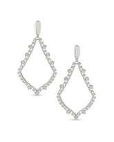 Sophee Crystal Clip-On Drop Earrings in Silver