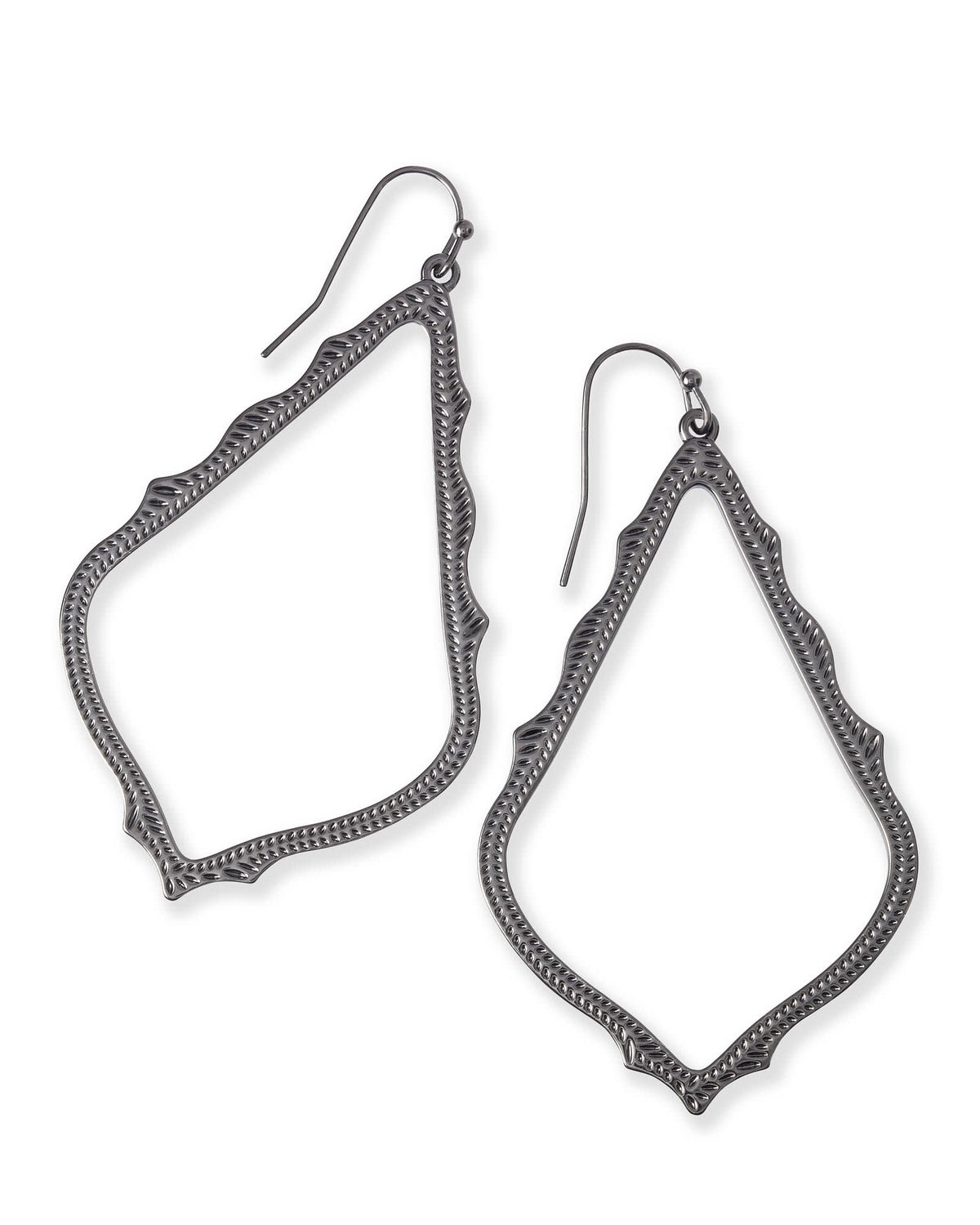 Sophee Drop Earrings in Gunmetal