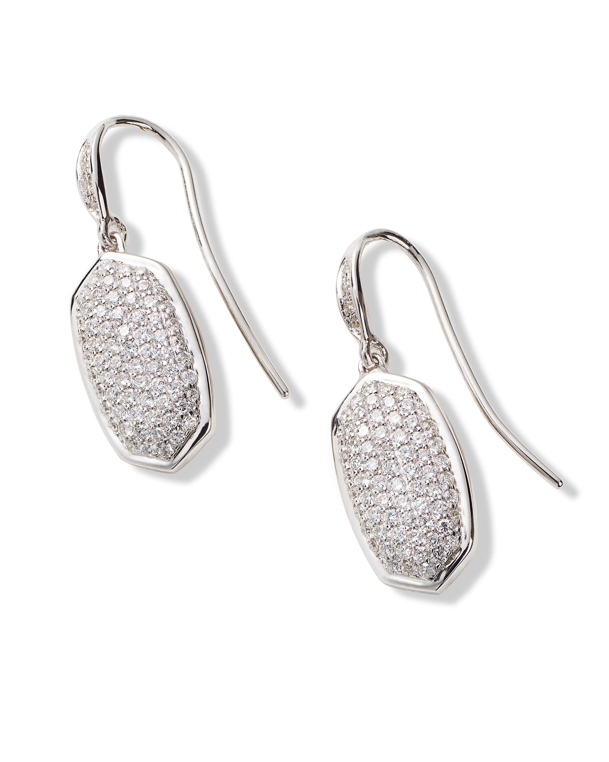 0.78 ct Lee Earrings in Pave Diamond and 14k White Gold