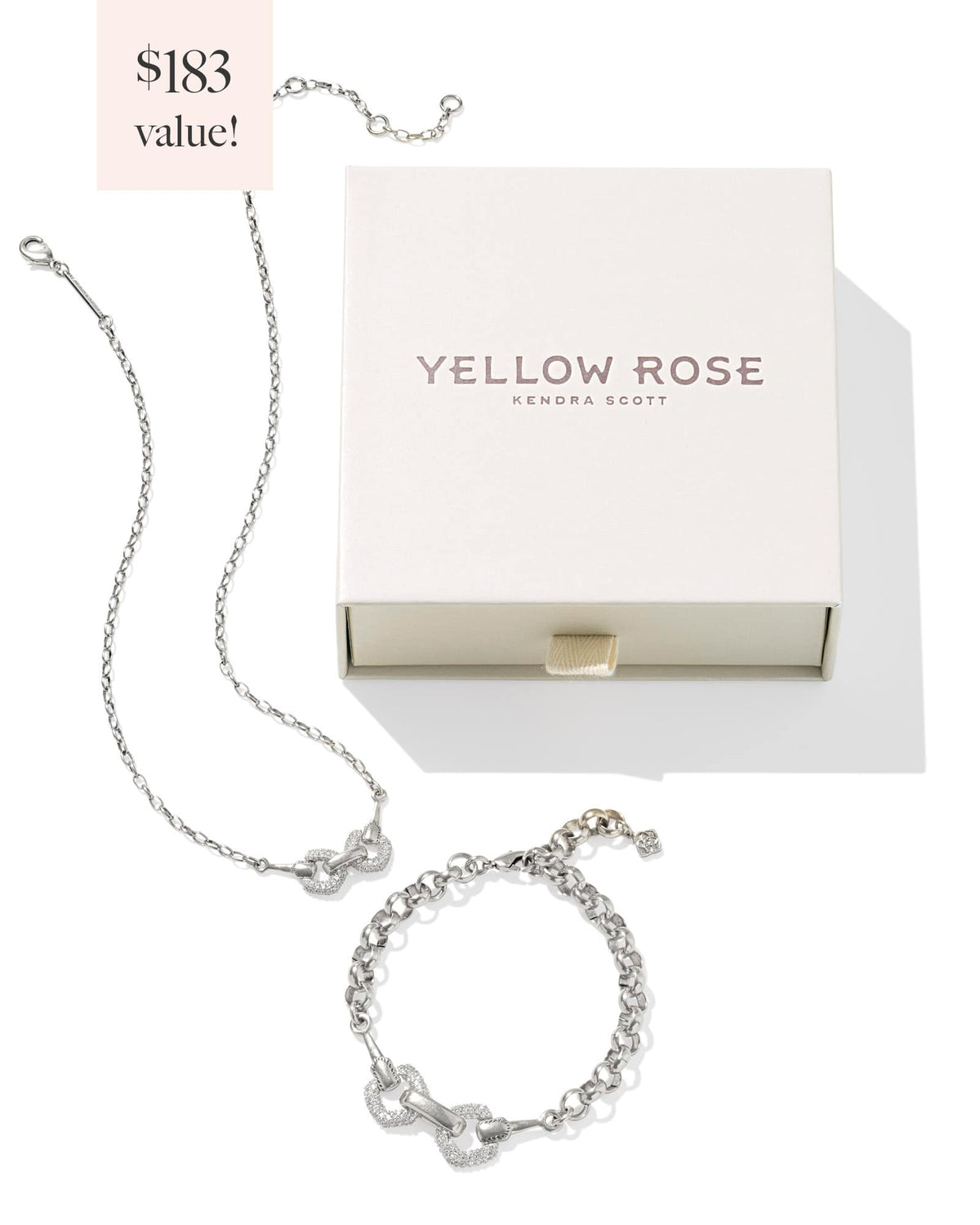 Beau Vintage Silver Pave Gift Set of 2 in White CZ