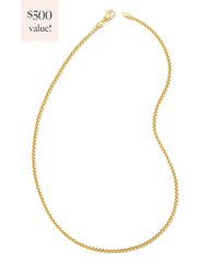 Beck Box Chain Gift Set of 2 in 18k Yellow Gold Vermeil