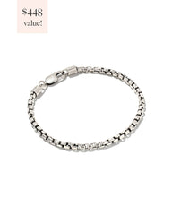 Beck Box Chain Gift Set of 2 in Oxidized Sterling Silver