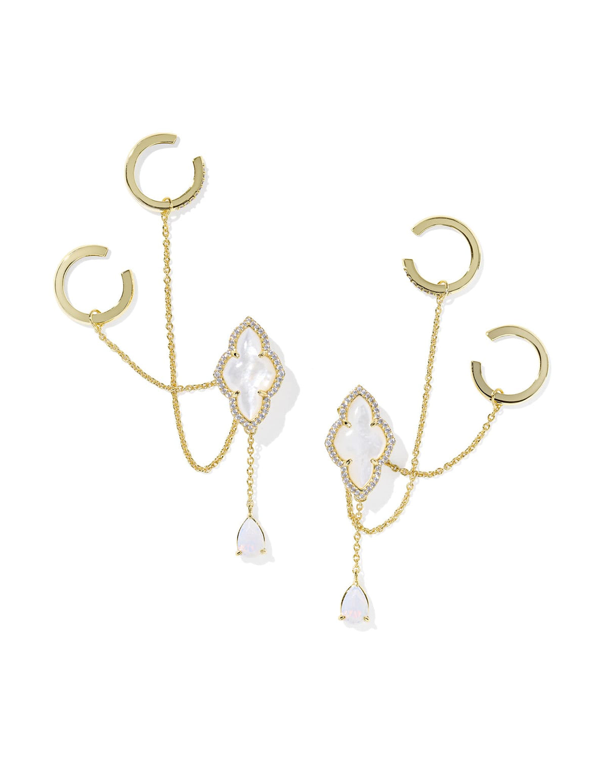 Abbie Gold Convertible Cuff Statement Earrings