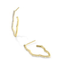 0.24 ct Abbie 14k Yellow Gold Pave Hoop Earrings