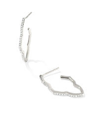 0.24 ct Abbie 14k White Gold Pave Hoop Earrings