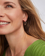 0.24 ct Abbie 14k Yellow Gold Pave Hoop Earrings