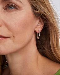 0.24 ct Abbie 14k Yellow Gold Pave Hoop Earrings