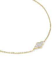 Abbie 14k Yellow Gold Pave Delicate Chain Bracelet