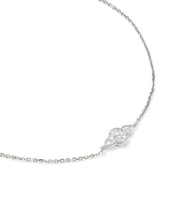 Abbie 14k White Gold Pave Delicate Chain Bracelet
