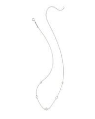 Abbie 14k White Gold Pave Strand Necklace
