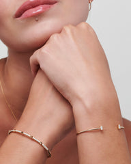 0.5 ct Astrid 14k Yellow Gold Bangle Bracelet in White Diamond