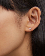 0.5 ct Lab Grown White Diamond Audrey Stud Earrings in 14k Yellow Gold