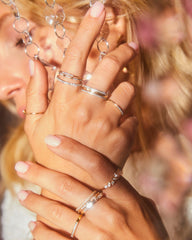 0.54 ct Becca 14k Yellow Gold Band Ring in White Diamond