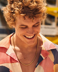 Beck Round Box Chain Necklace in 18k Gold Vermeil