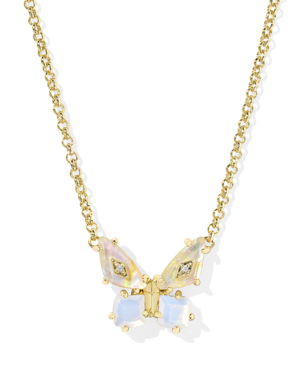 Bianca Butterfly Gold Short Pendant Necklace