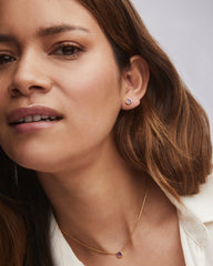 Davie 18k Gold Vermeil Pendant Necklace in Amethyst