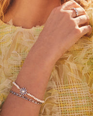 Cailin Silver Crystal Band Ring in White CZ