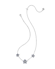 Cassidy Silver Enamel Frame Strand Necklace