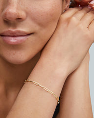 Courtney Paperclip Bracelet in Gold