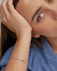 Courtney Paperclip Bracelet in Silver