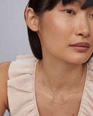 Cross Inline Necklace in Sterling Silver